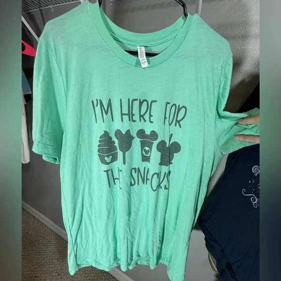 Bella Canvas Mint Green Disney Snack Graphic Tee - Picture 1 of 4